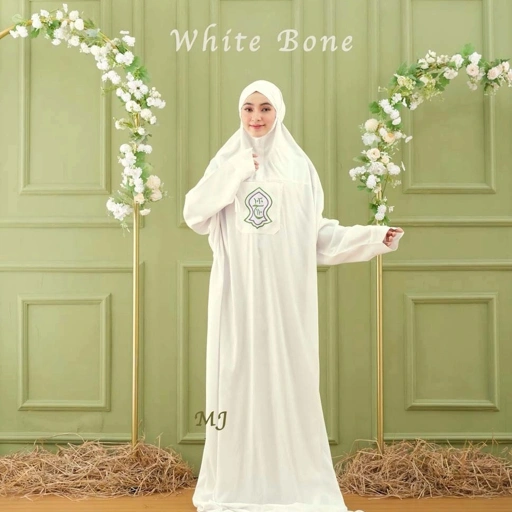 Image of Mukena Terusan Terompah Putih