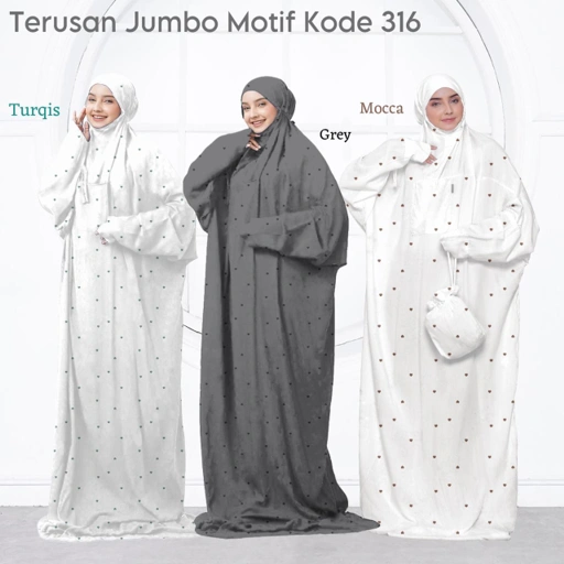 Image of Mukena Terusan Motif Jumbo #316