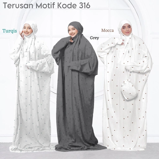 Image of Mukena Terusan Motif #316