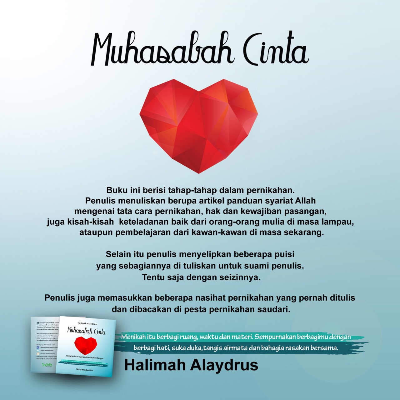 Buku Muhasabah Cinta by Ustadzah Halimah Alaydrus