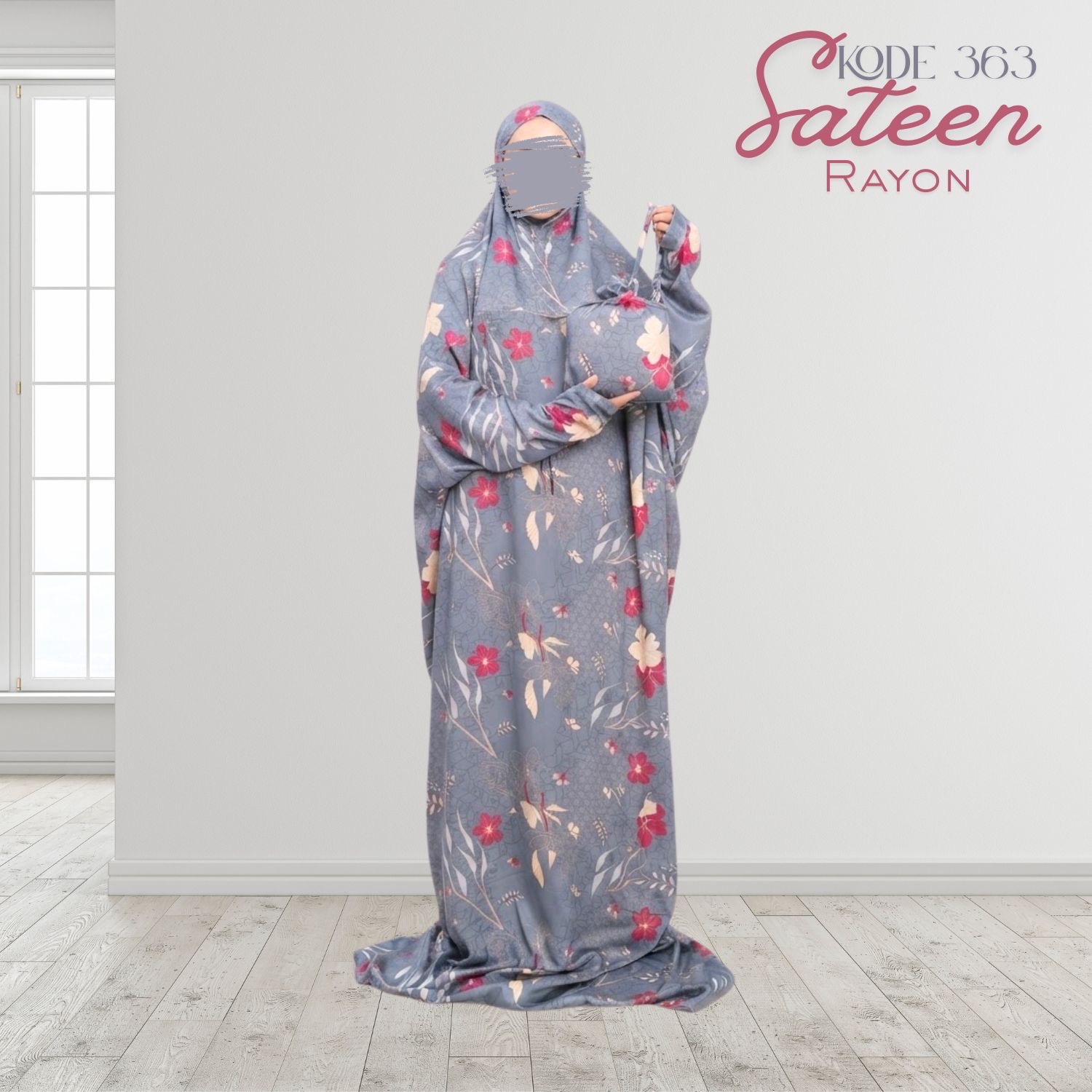 Terusan Motif Sateen Rayon #363
