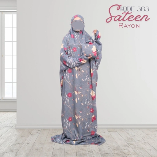 Terusan Motif Sateen Rayon #363