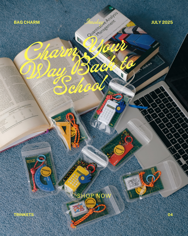 IMOKEY Back to School Trinkets | Aksesoris | Acrylic Charm | Keychain Acrylic | Gantungan Kunci