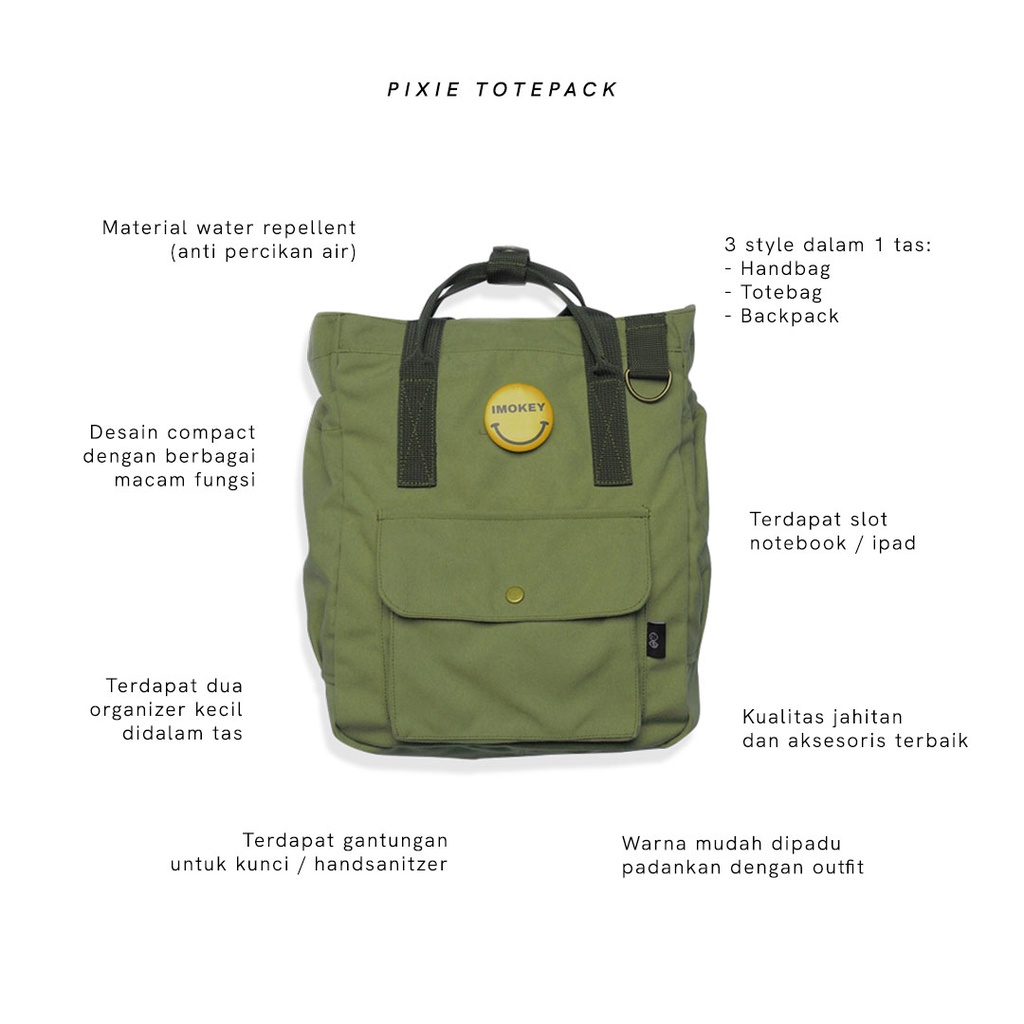 Imokey Pixie Totepack- Tas Ransel Backpack – Totebag