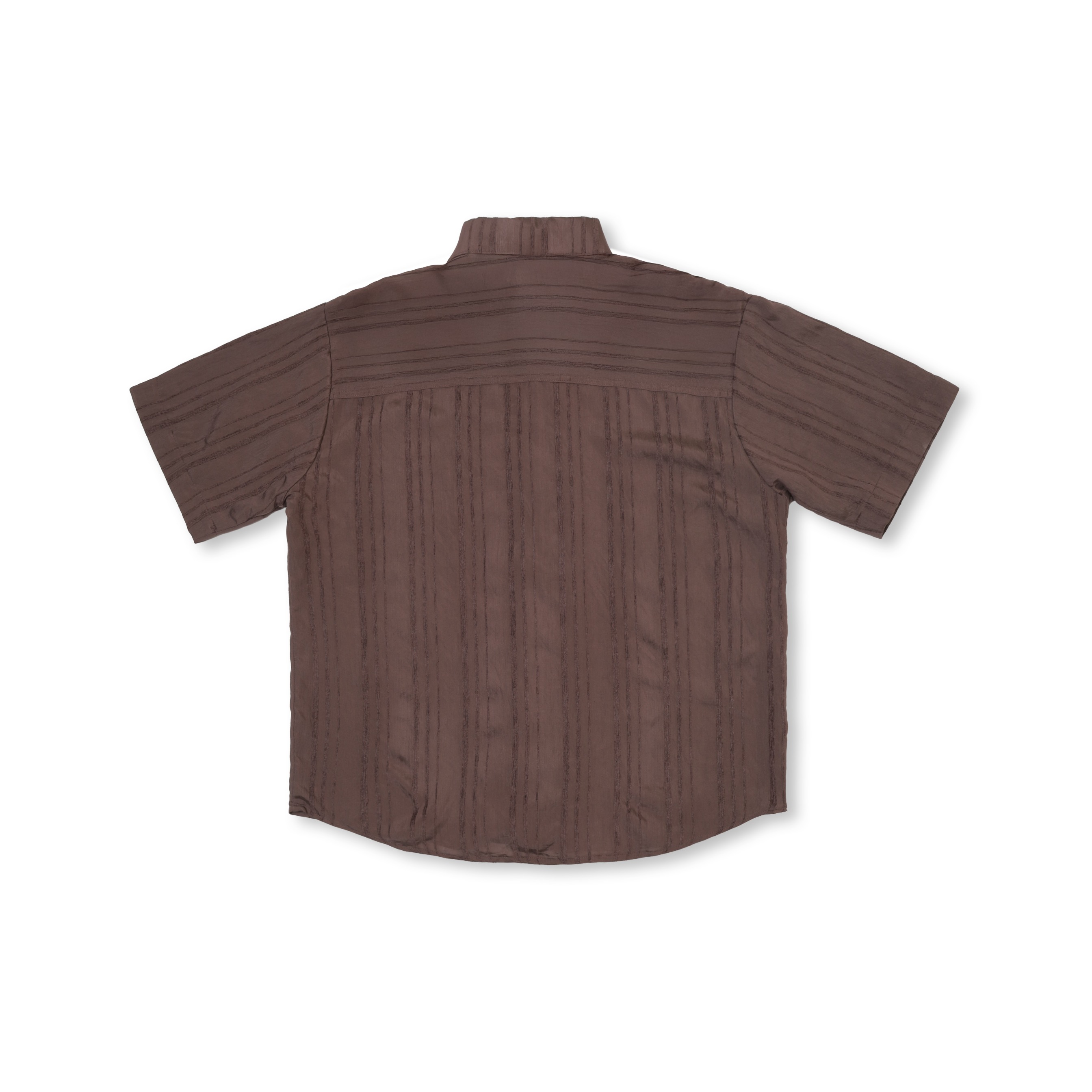 IMOKEY Lou Shirt | Kemeja Stripe Tencel | Lengan Pendek | Outfit Lebaran Raya