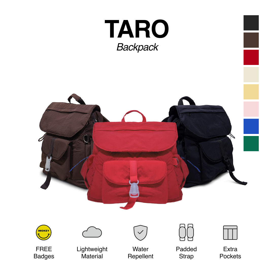 IMOKEY Taro Backpack - Tas Wanita - Tas Pria - Tas Parasut - Backpack Pria - Backpack Wanita