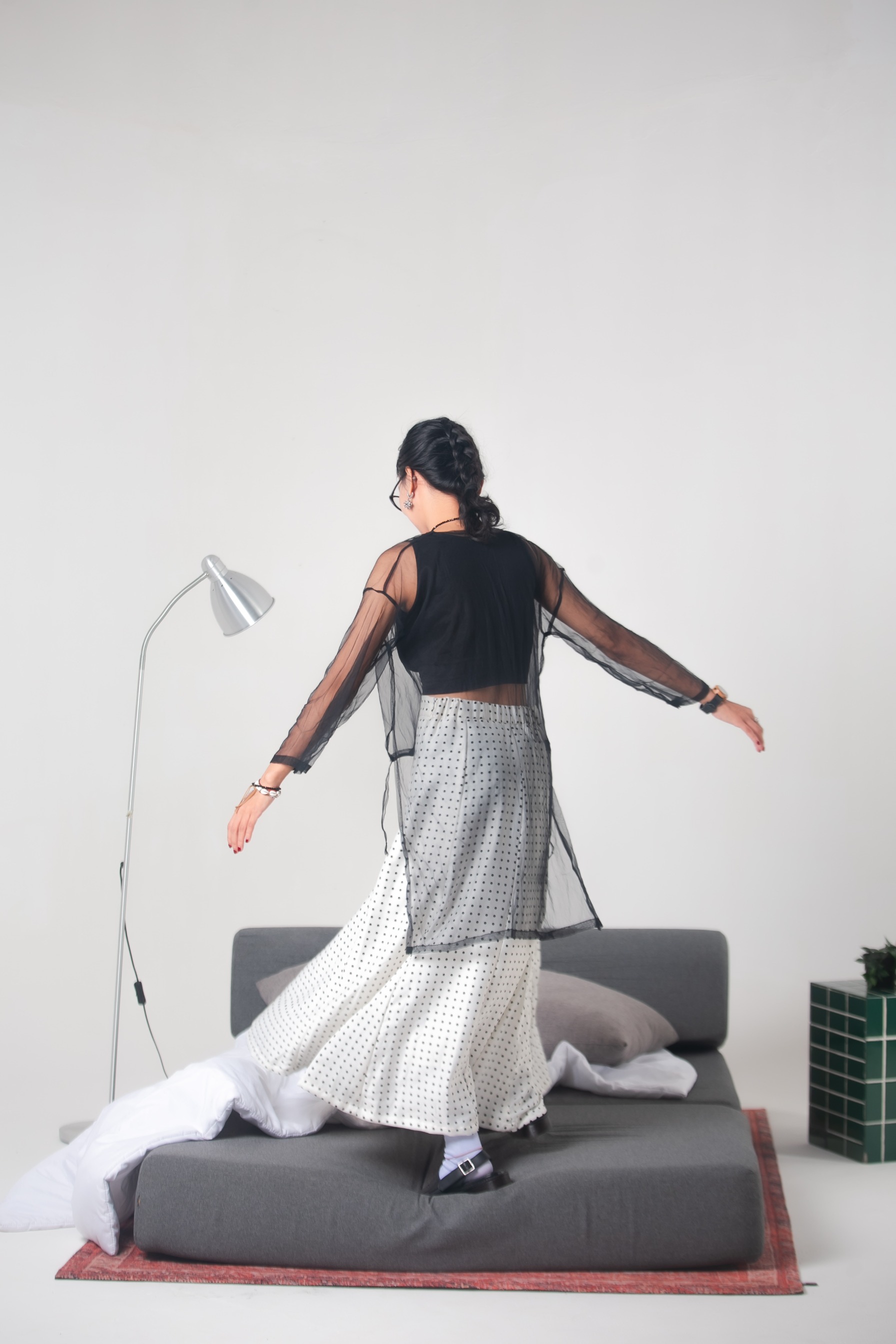 IMOKEY Polly Polkadot Skirt | Polkadot Skirt | Rok Polkadot Wanita | Rok Polkadot A-Line