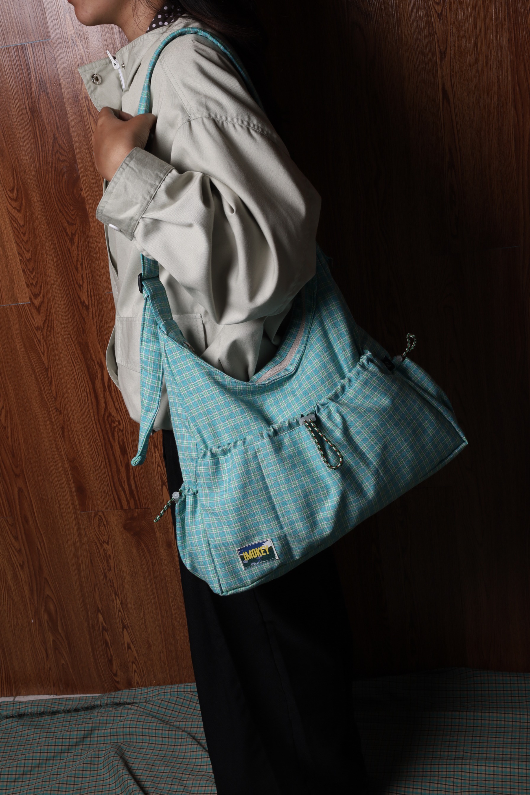 IMOKEY Kaze Tartan Bag | Shoulder | Sling Bag | Tas Wanita | Tas Pria | Tas Lucu