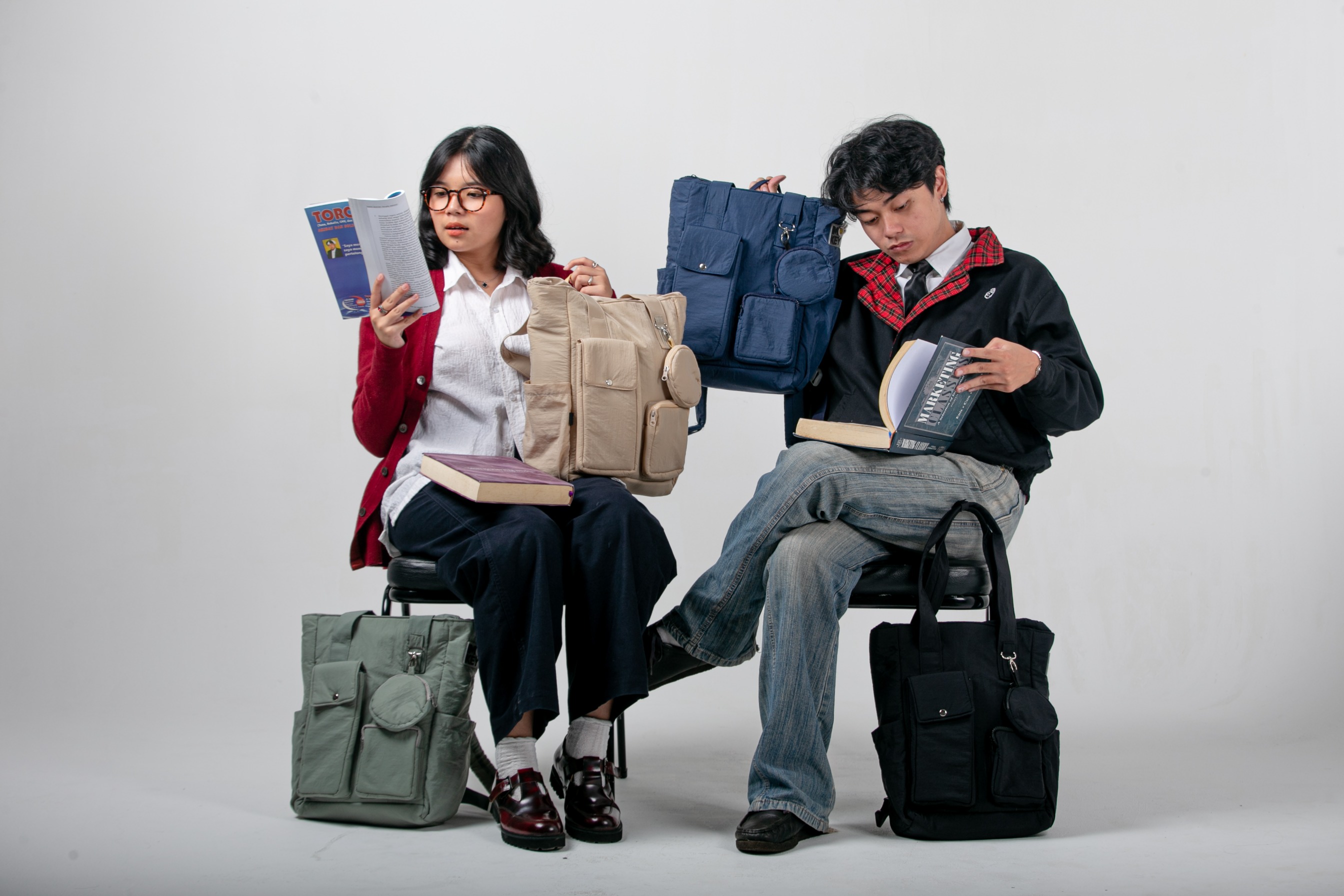IMOKEY Taska Totepack - Laptop Totebag dan Backpack - Tas Wanita - Tas Pria - Tas Parasut - Totebag Pria - Totebag Wanita - Backpack Pria - Backpack Wanita