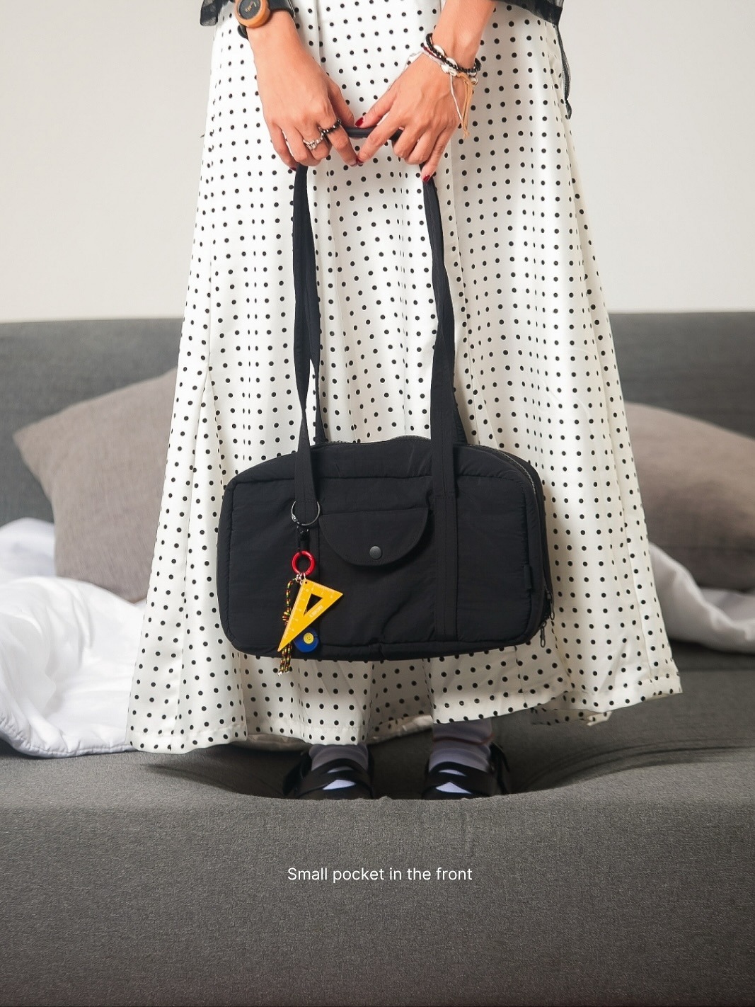 IMOKEY Haru Bowler Bag | Taslan Bowler Bag | Tas Wanita | Tas Lucu