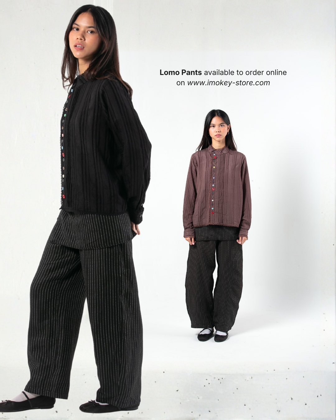 IMOKEY Lomo Pants | Celana Pria Wanita | Celana Panjang Raya | Celana Lebaran