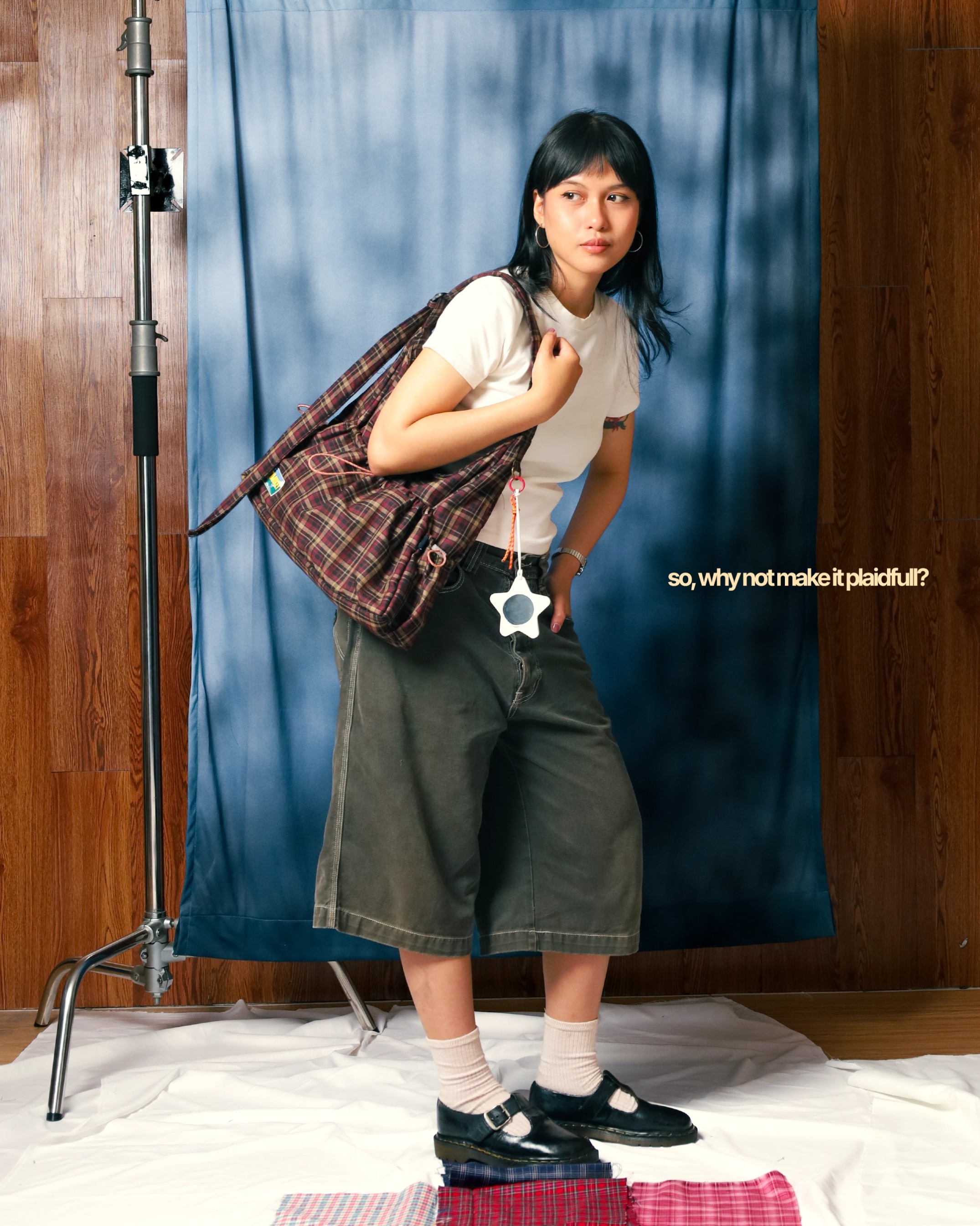 IMOKEY Kaze Tartan Bag | Shoulder | Sling Bag | Tas Wanita | Tas Pria | Tas Lucu
