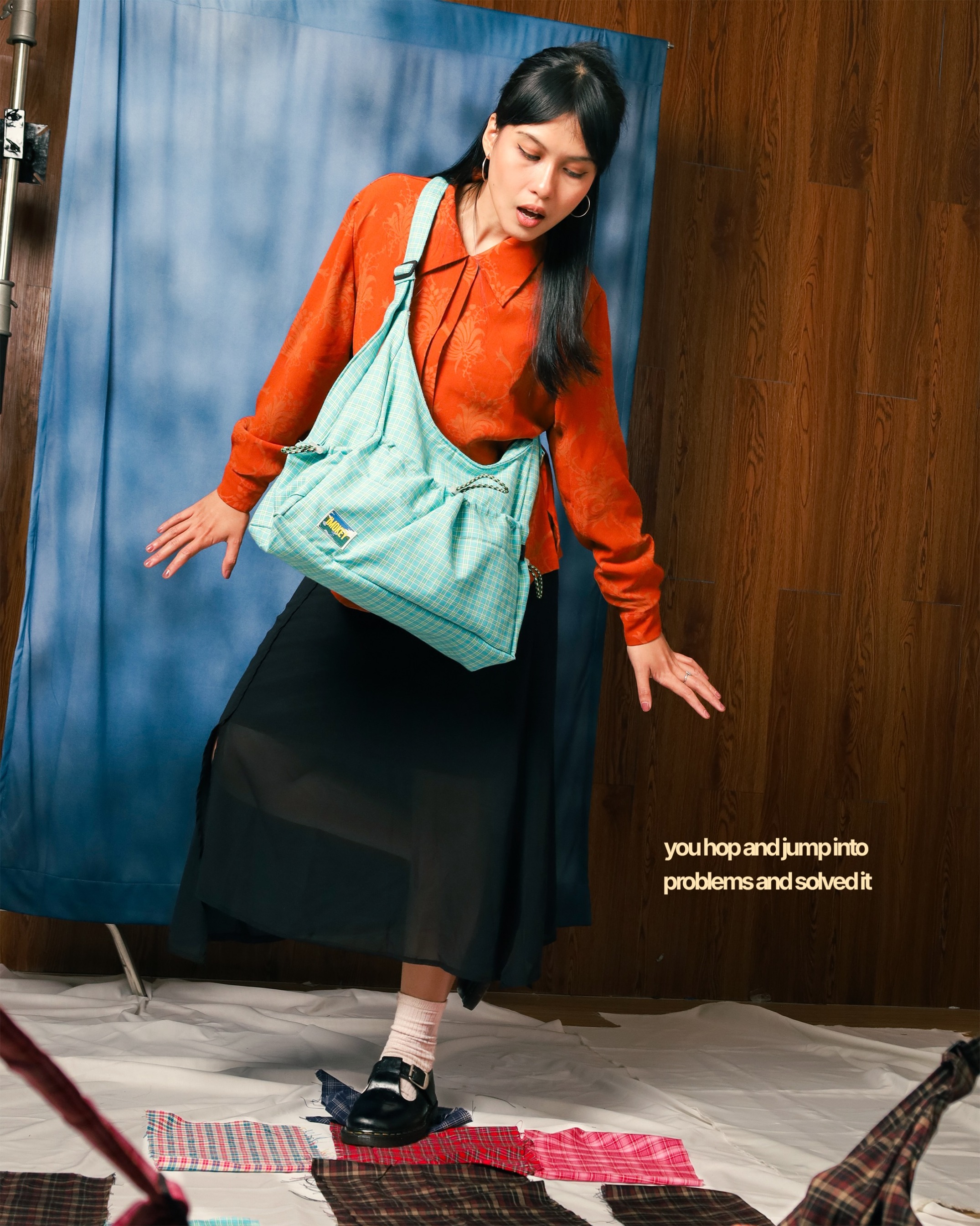 IMOKEY Kaze Tartan Bag | Shoulder | Sling Bag | Tas Wanita | Tas Pria | Tas Lucu