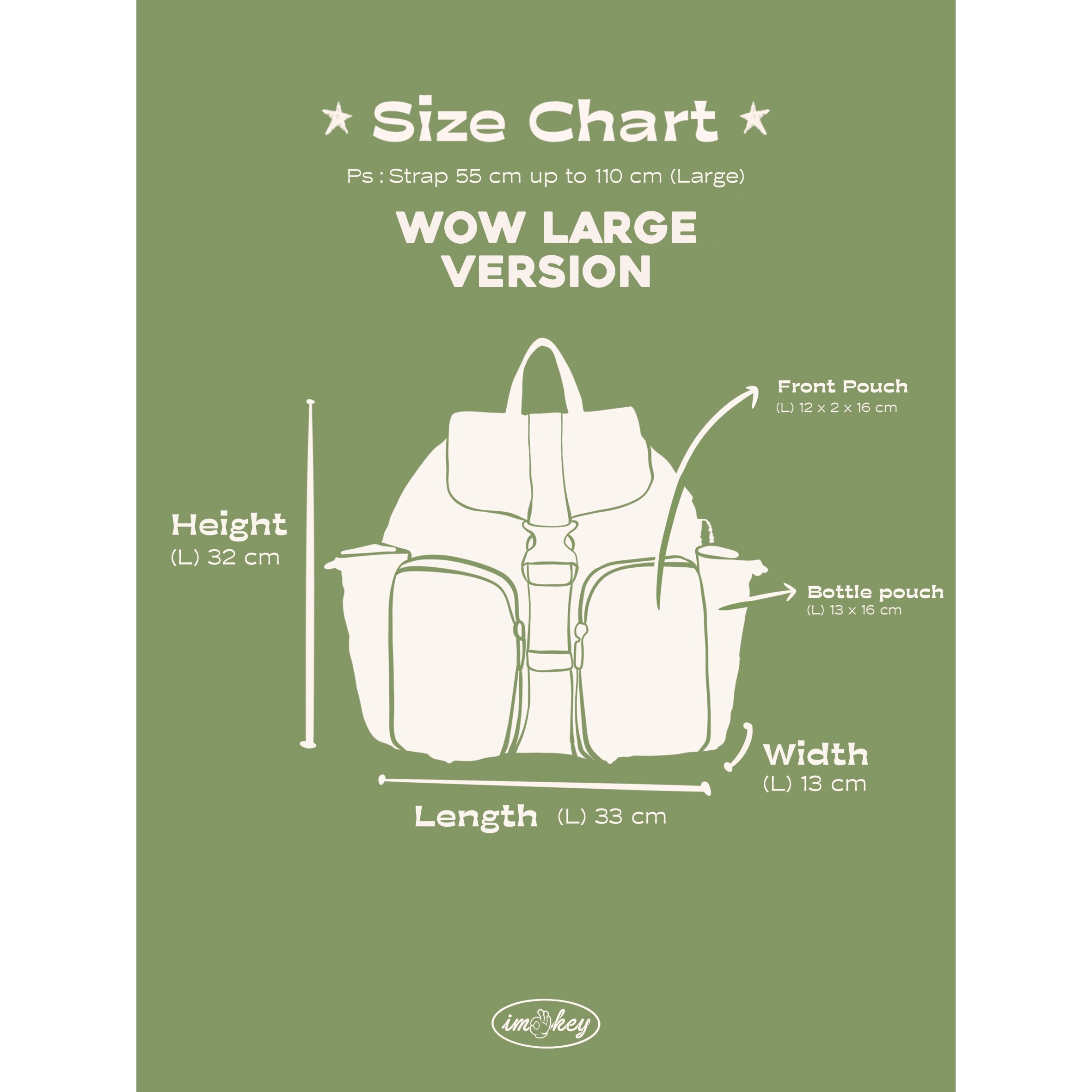 Imokey WOW Backpack Large | Tas Ransel Besar | Tas Travelling | Tas Pria | Tas Wanita