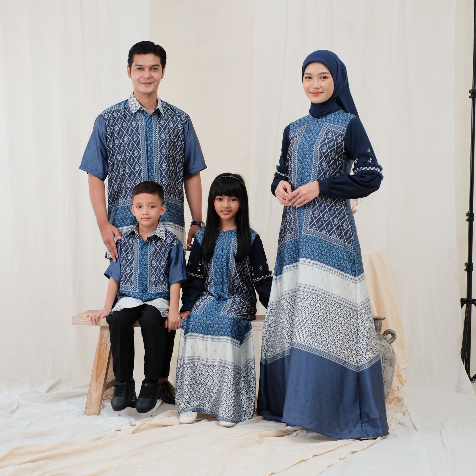 Hanum - raya series edisi family set "NAVY"