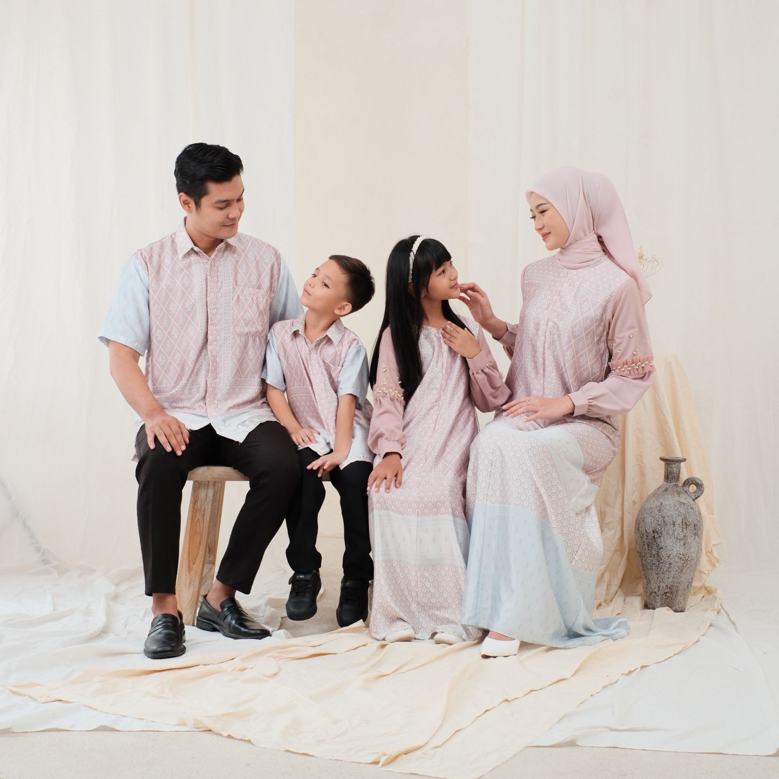 Hanum - raya series edisi family set "PINK PASSION"