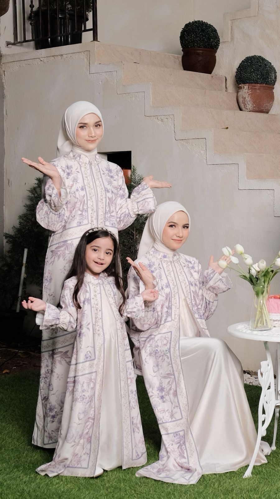 Yasmin family set- exclusive pattern by 4season hijab