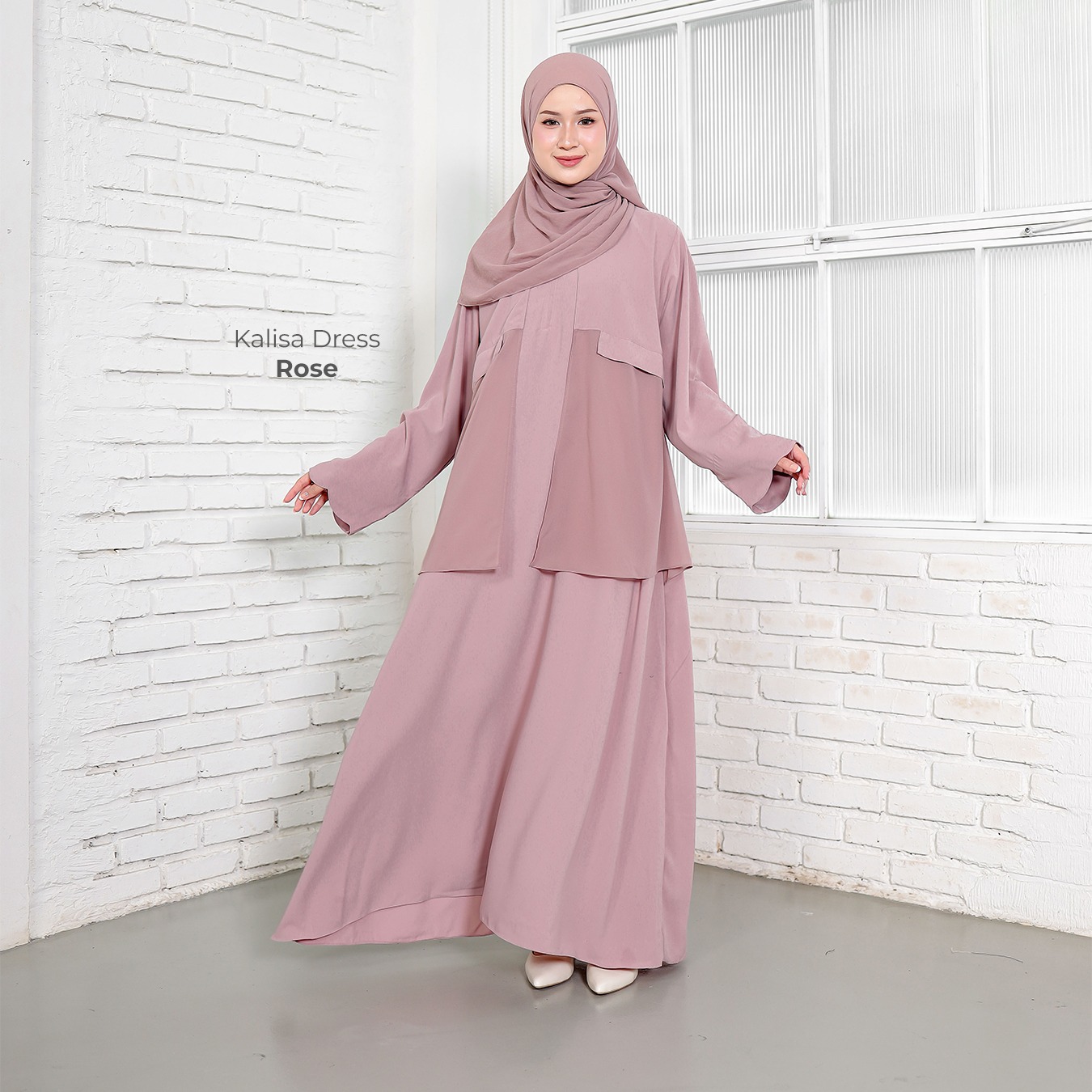 Zayra hijab | Kalisa - Gamis Wanita Dress Feminine Style Casual Smart Look Preppy UV Protection Premium