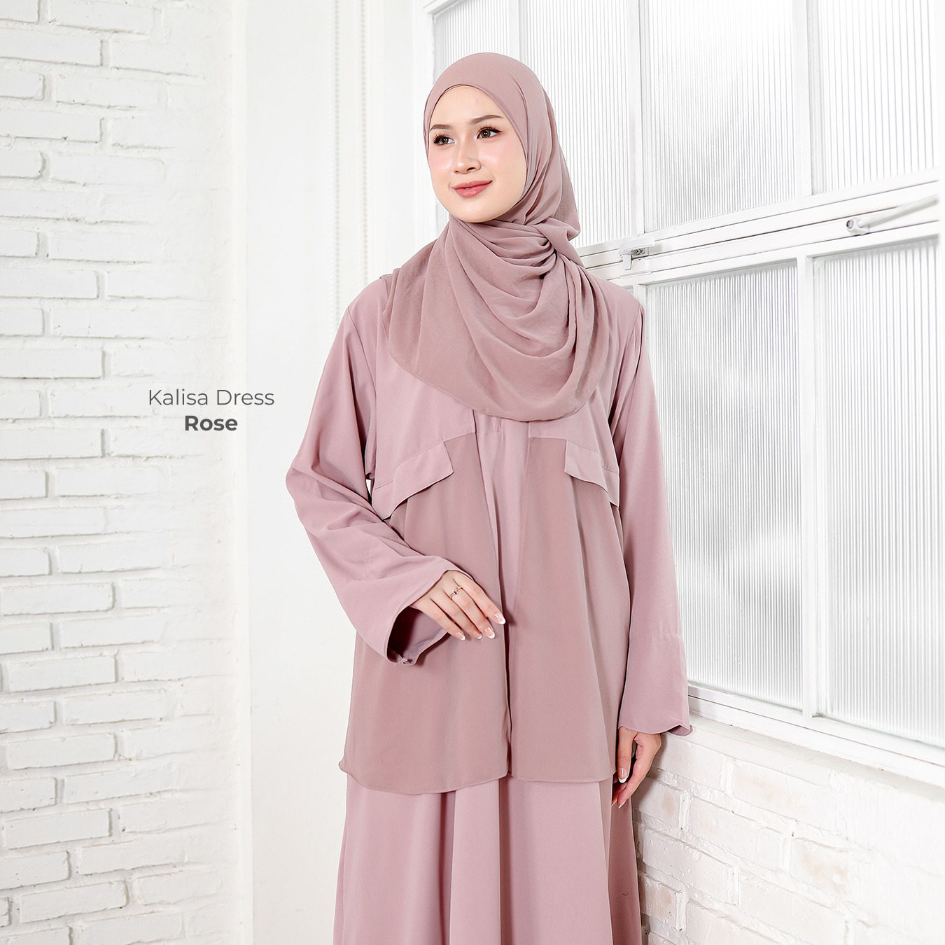 Zayra hijab | Kalisa - Gamis Wanita Dress Feminine Style Casual Smart Look Preppy UV Protection Premium