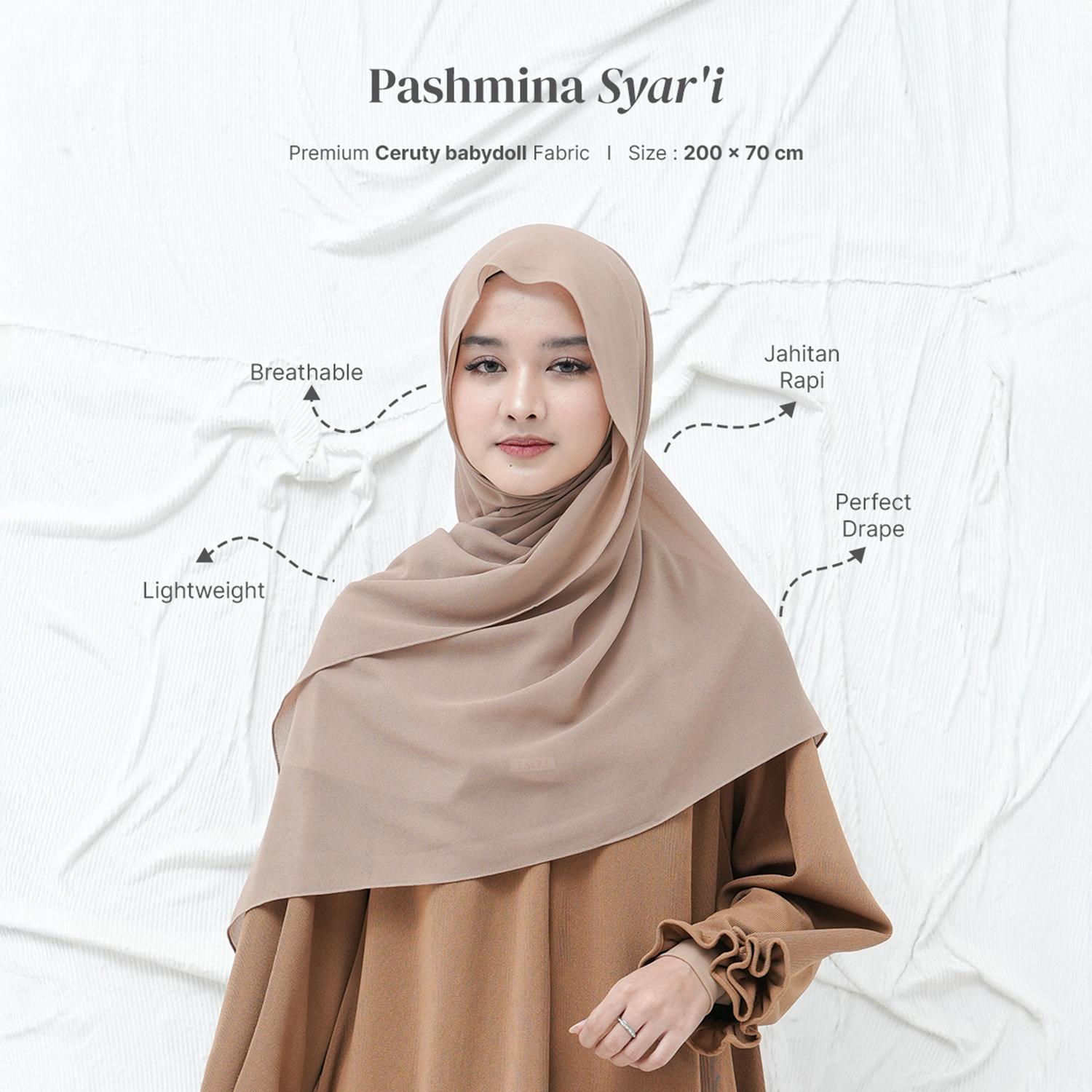 ZAYRA HIJAB | Pashmina Syari 200x70 Premium Ceruti Babydoll
