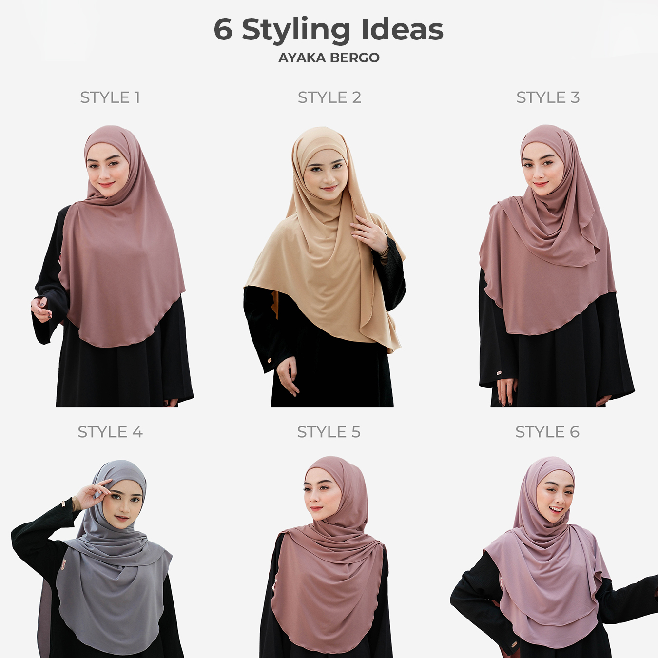 ZAYRA HIJAB | BERGO AYANA AYA AYAKA | Khimar Bergo Instan Daily Jersey Premium