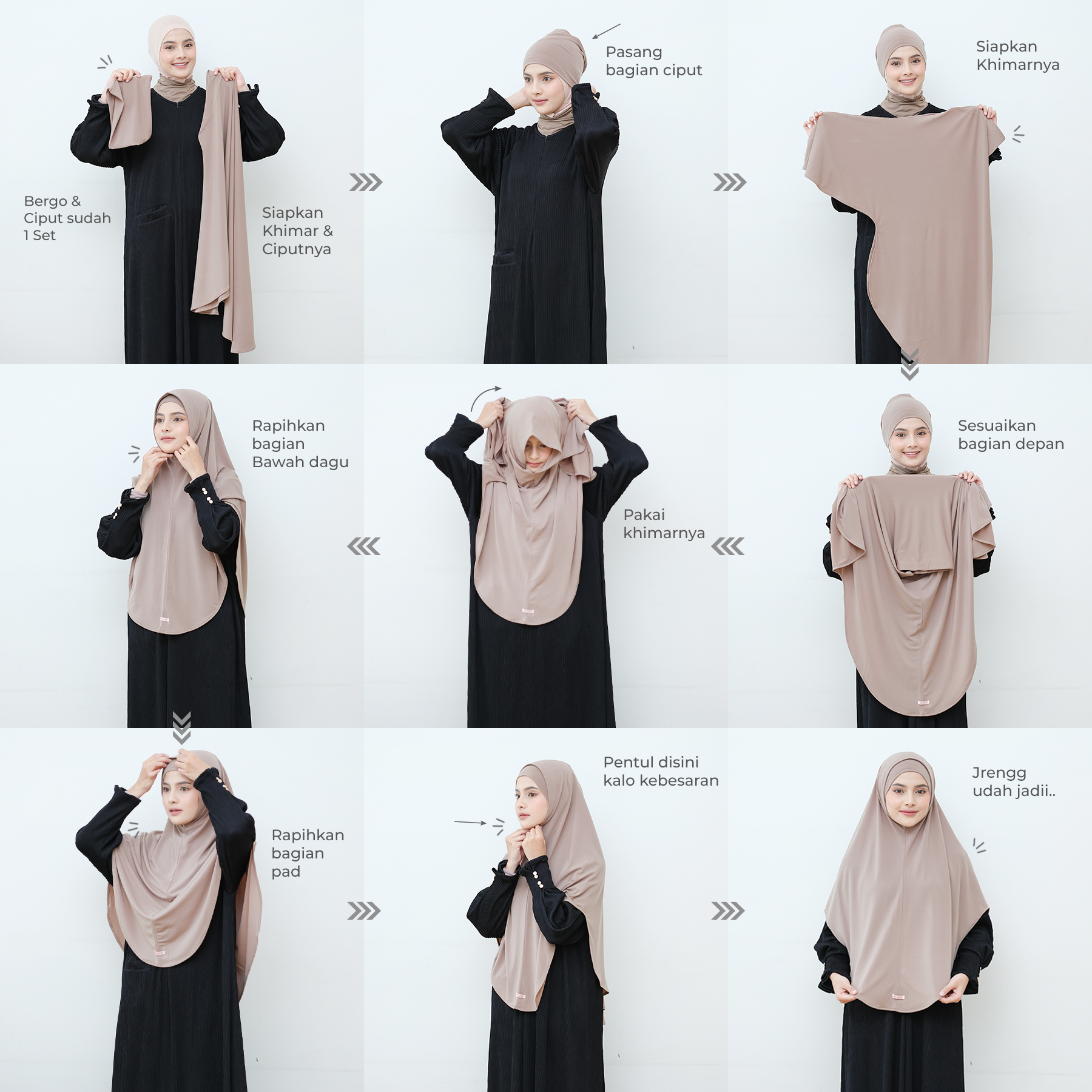 ZAYRA HIJAB | BERGO AYANA AYA AYAKA | Khimar Bergo Instan Daily Jersey Premium