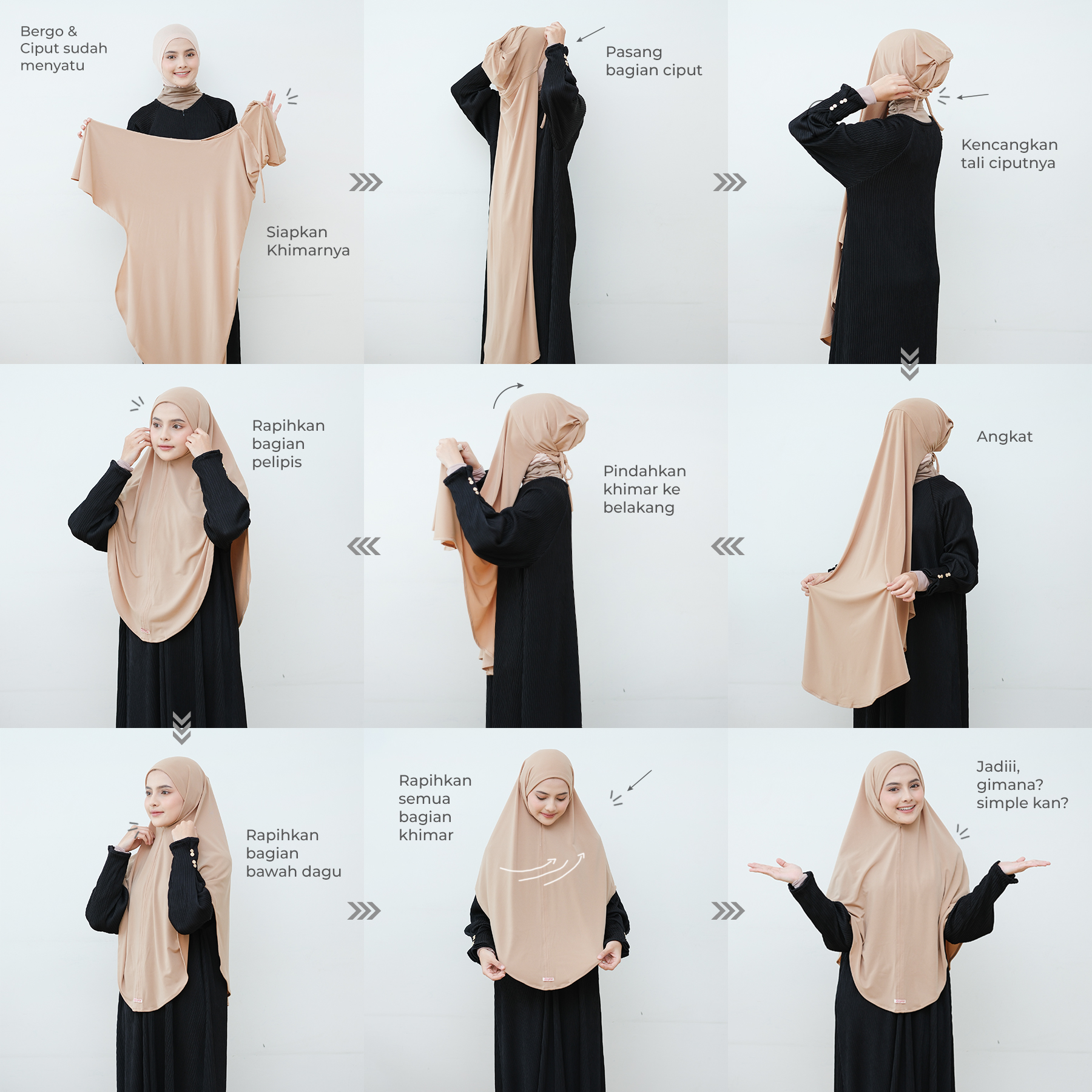 ZAYRA HIJAB | BERGO AYANA AYA AYAKA | Khimar Bergo Instan Daily Jersey Premium