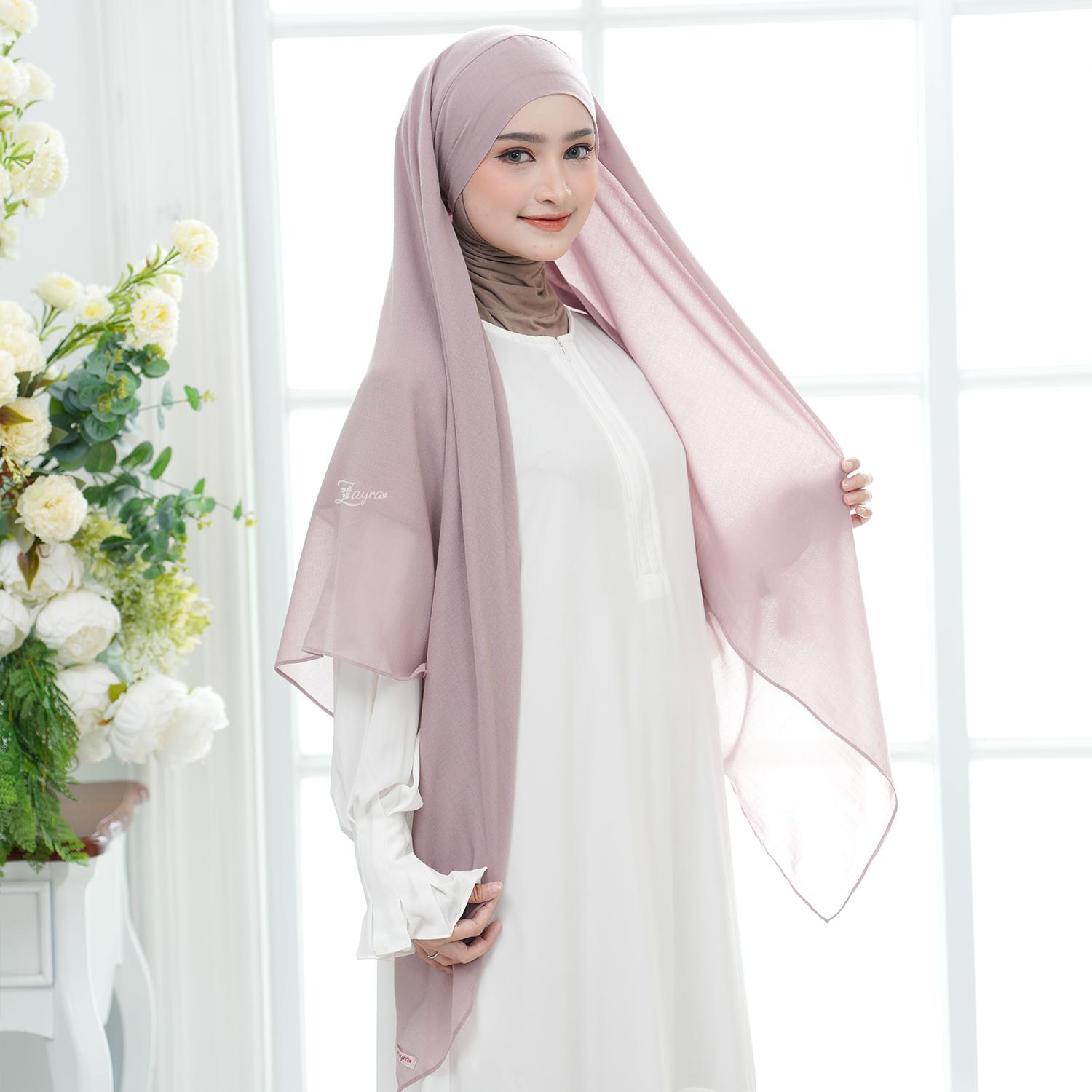 Zayra Hijab | Arfa - Khiban Square Hijab Bandana Segi Empat Instan Voal Premium Terbaru