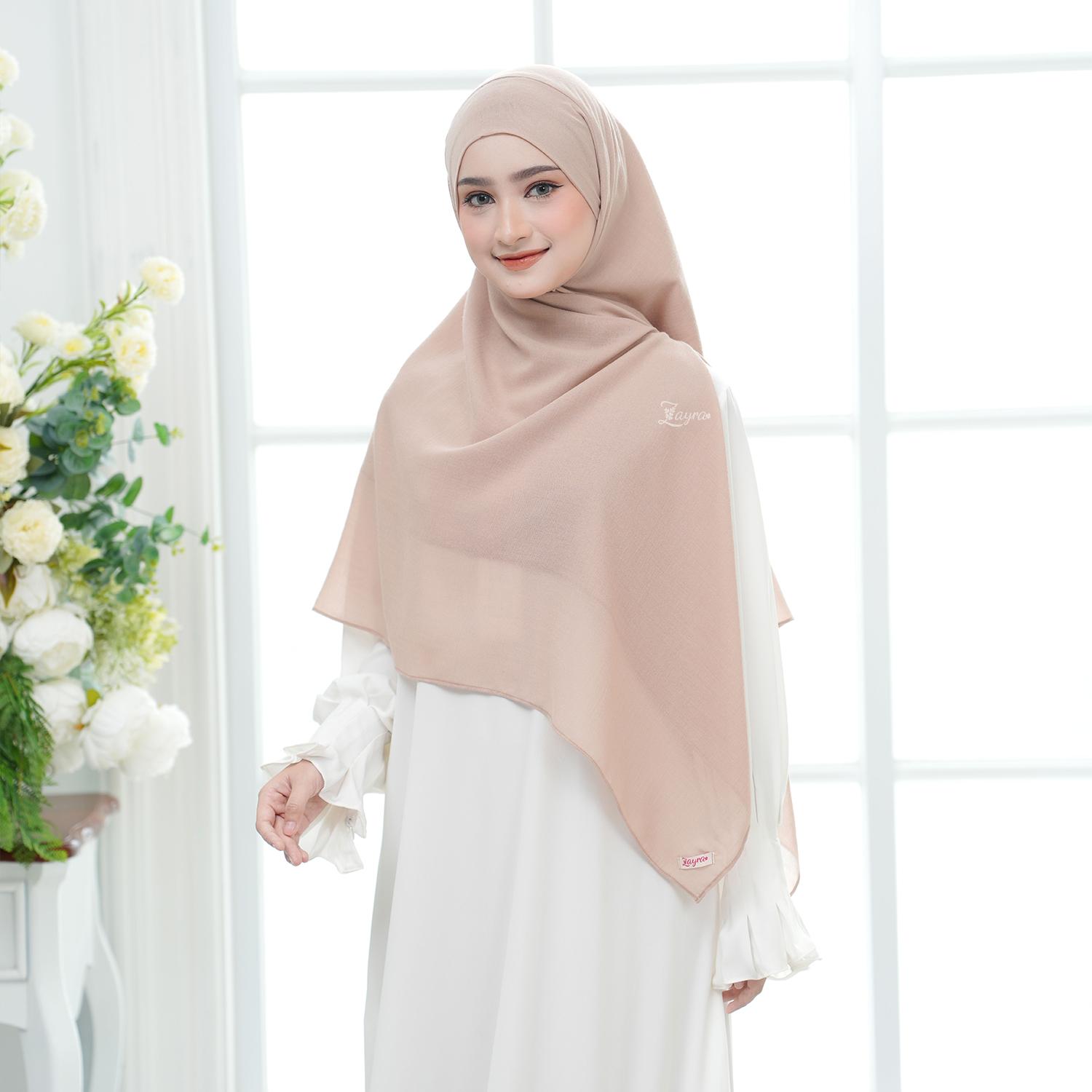 Zayra Hijab | Arfa - Khiban Square Hijab Bandana Segi Empat Instan Voal Premium Terbaru