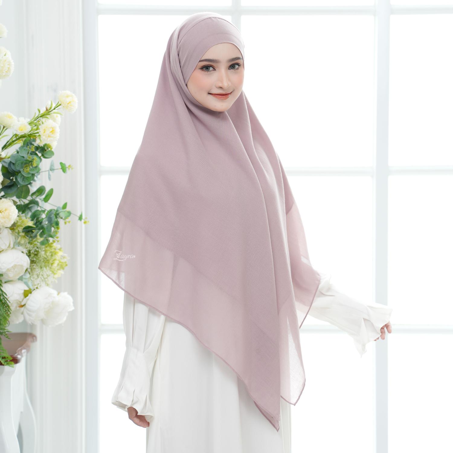 Zayra Hijab | Arfa - Khiban Square Hijab Bandana Segi Empat Instan Voal Premium Terbaru