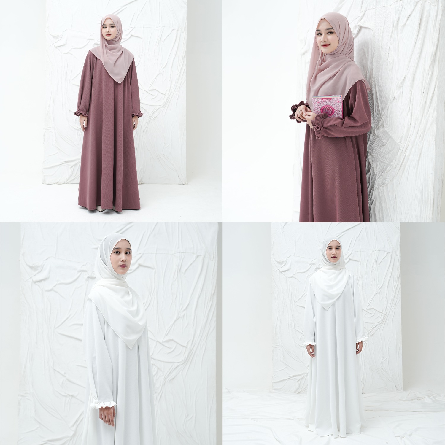 Zayra Hijab | Arum | Gamis Daily Syari Muslimah Knit Basic Wanita Kancing Tangan Busui Terbaru 2025