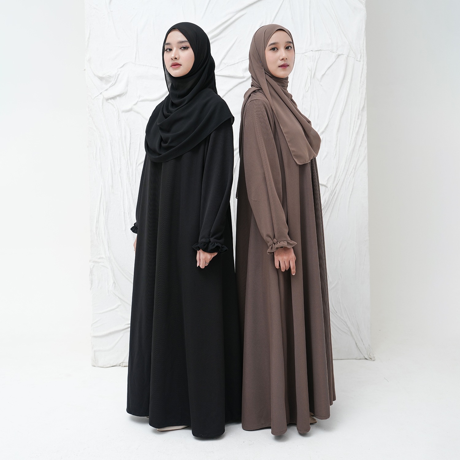 Zayra Hijab | Arum | Gamis Daily Syari Muslimah Knit Basic Wanita Kancing Tangan Busui Terbaru 2025