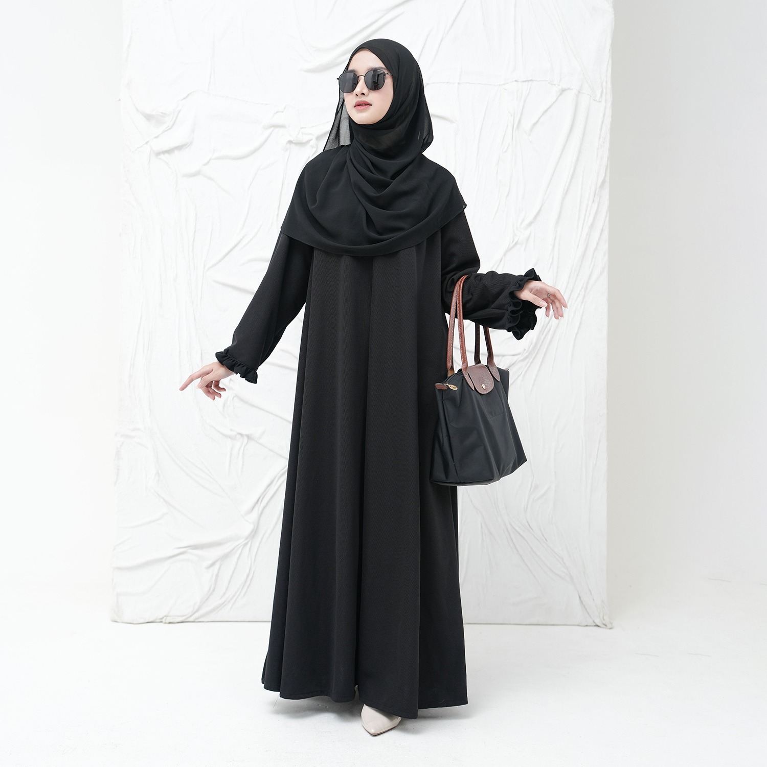 Zayra Hijab | Arum | Gamis Daily Syari Muslimah Knit Basic Wanita Kancing Tangan Busui Terbaru 2025