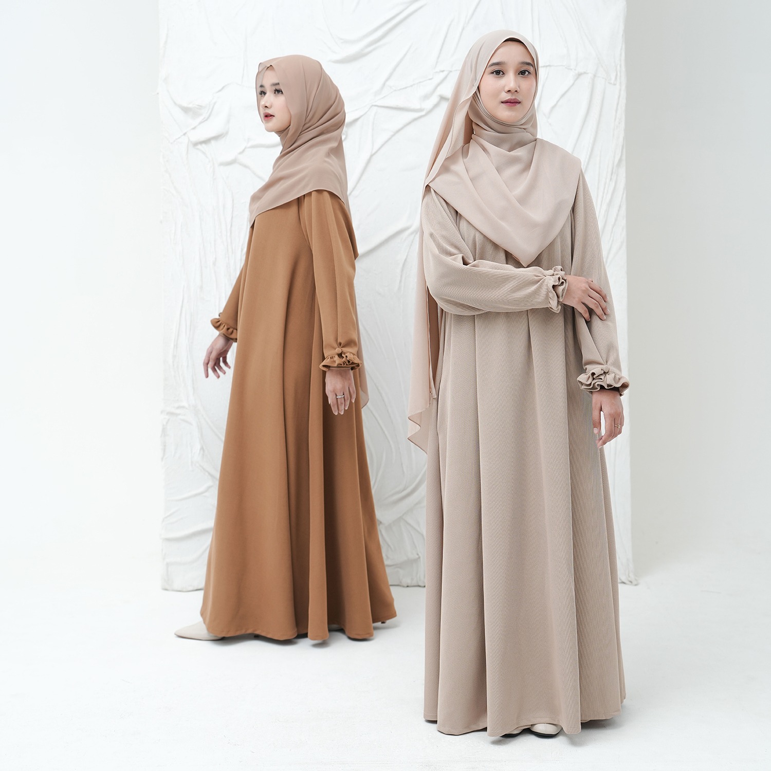 Zayra Hijab | Arum | Gamis Daily Syari Muslimah Knit Basic Wanita Kancing Tangan Busui Terbaru 2025