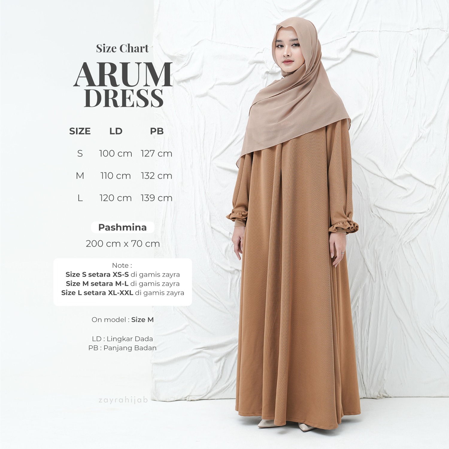 Zayra Hijab | Arum | Gamis Daily Syari Muslimah Knit Basic Wanita Kancing Tangan Busui Terbaru 2025