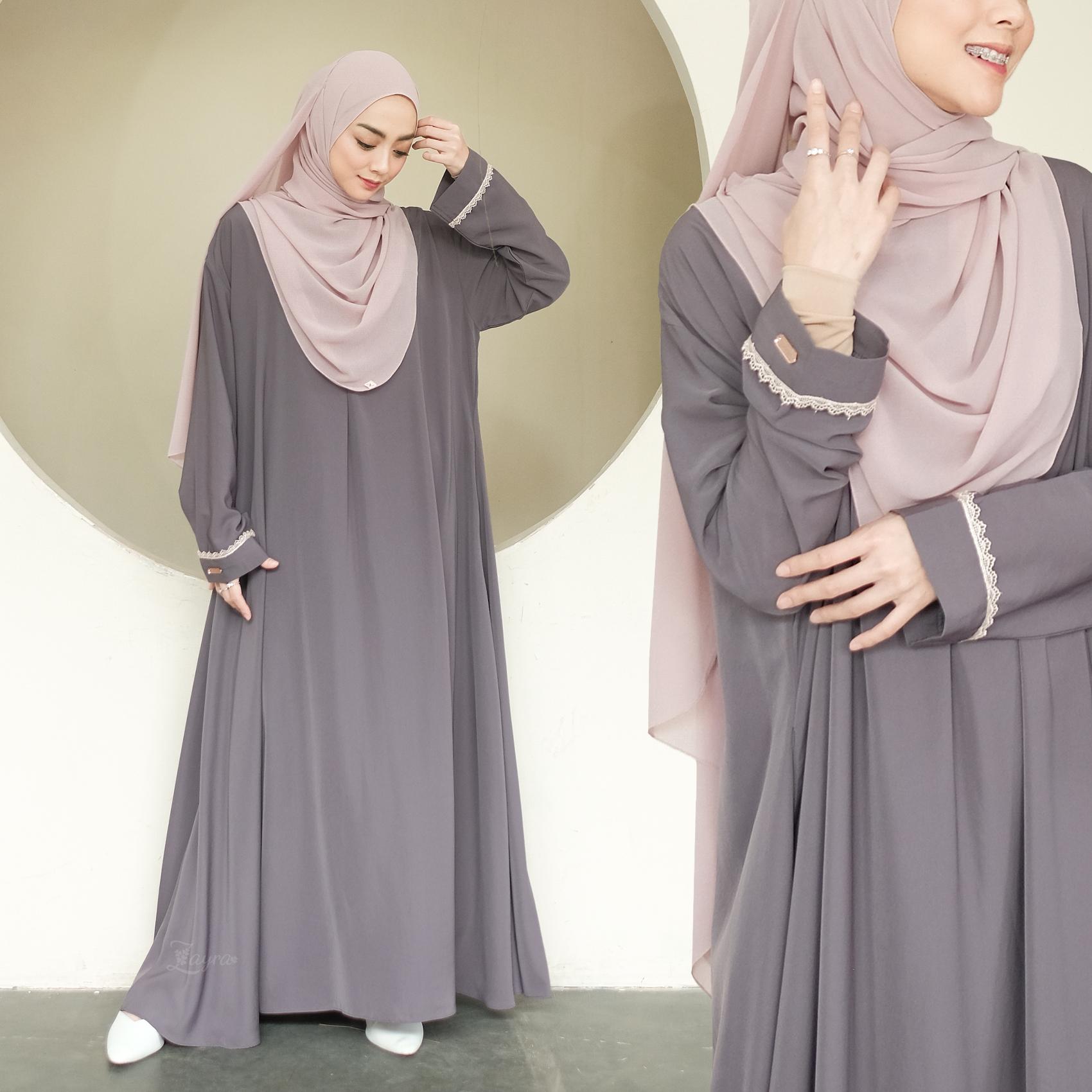 Queena Basic Abaya by Zayra Hijab Cantik Muslim