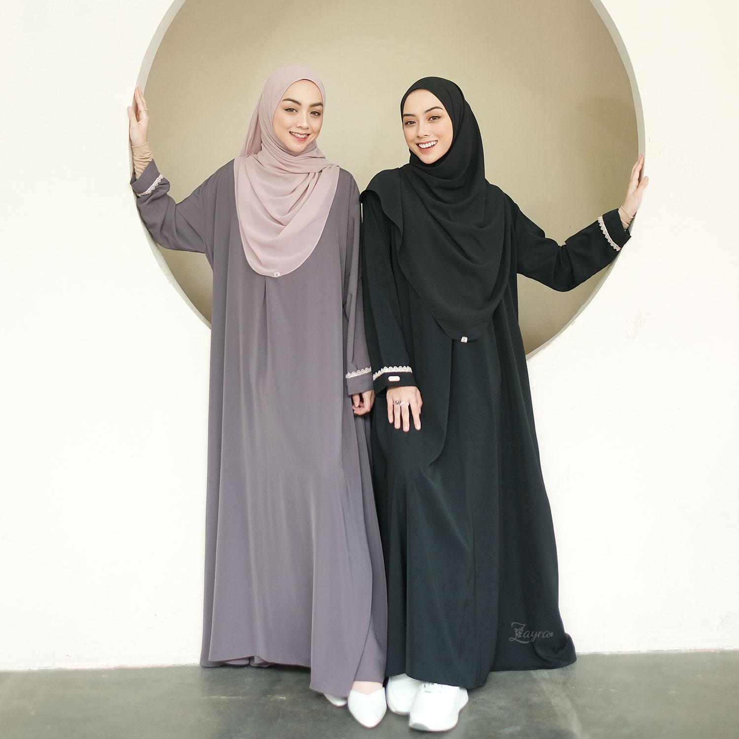 Queena Basic Abaya by Zayra Hijab Cantik Muslim