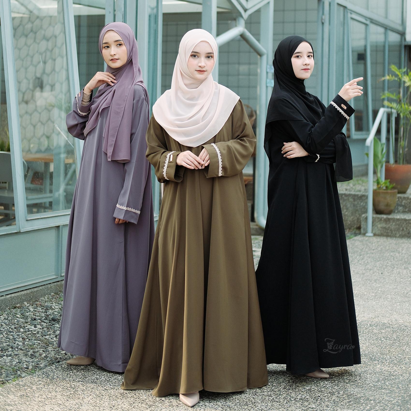 Queena Basic Abaya by Zayra Hijab Cantik Muslim