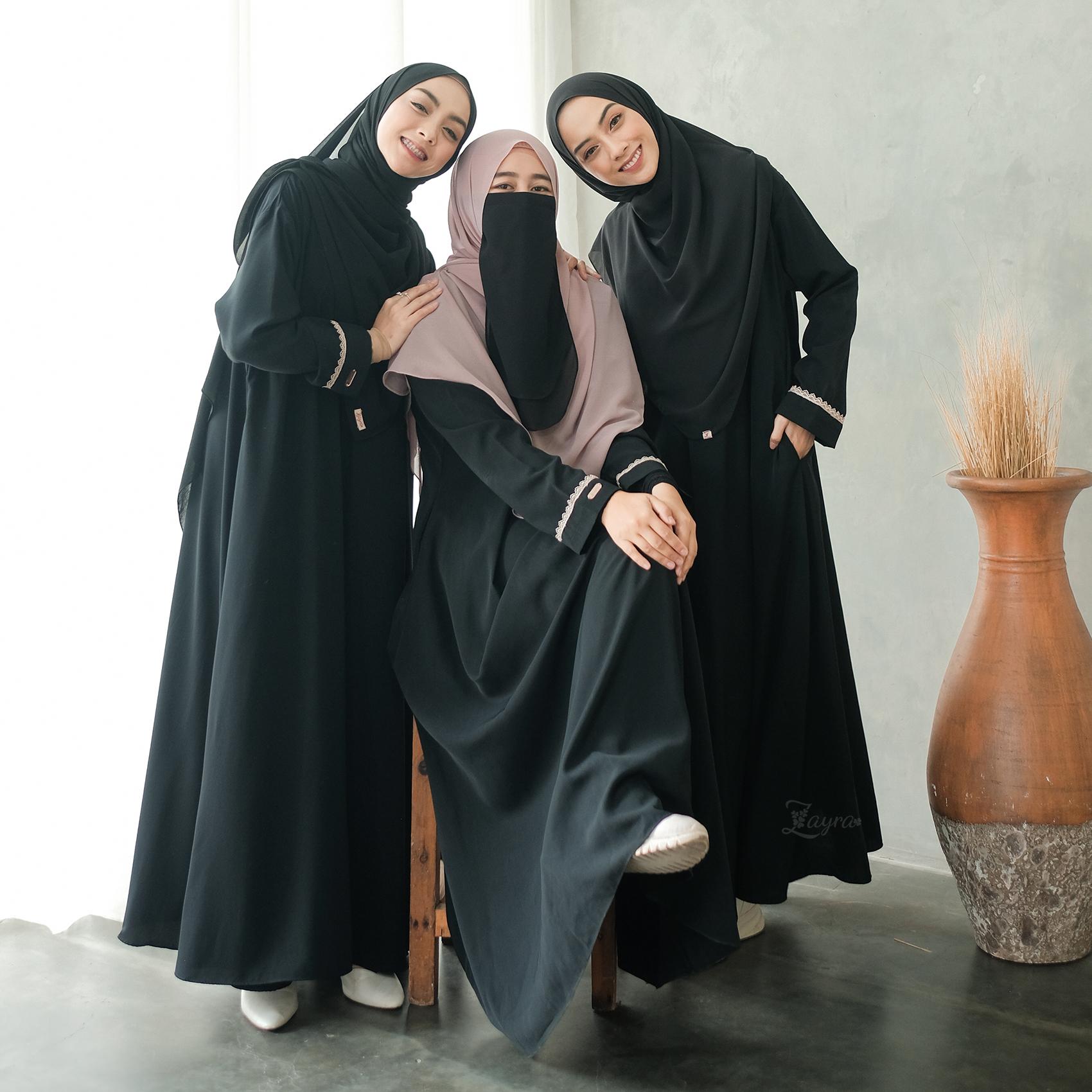 Queena Basic Abaya by Zayra Hijab Cantik Muslim