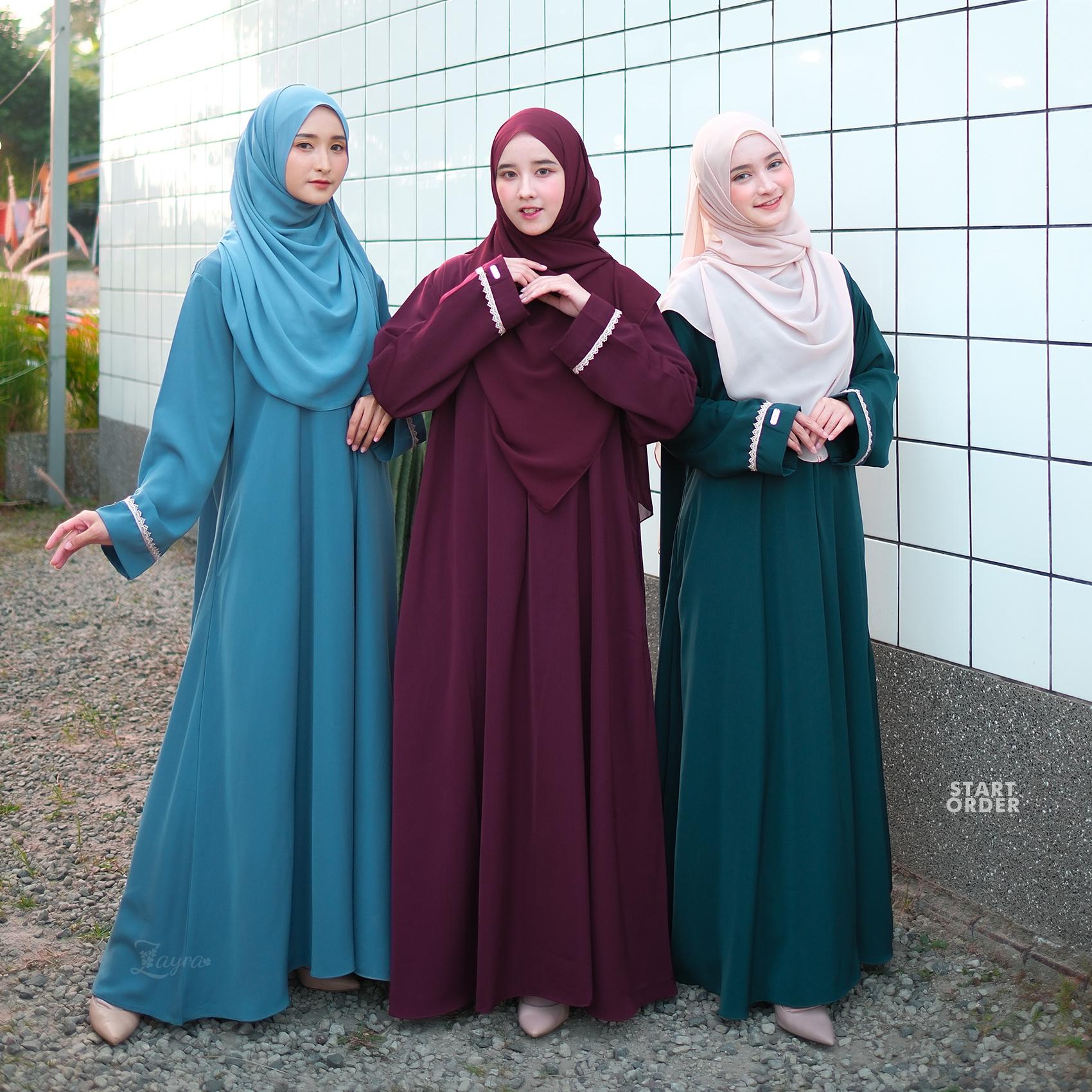 Queena Basic Abaya by Zayra Hijab Cantik Muslim