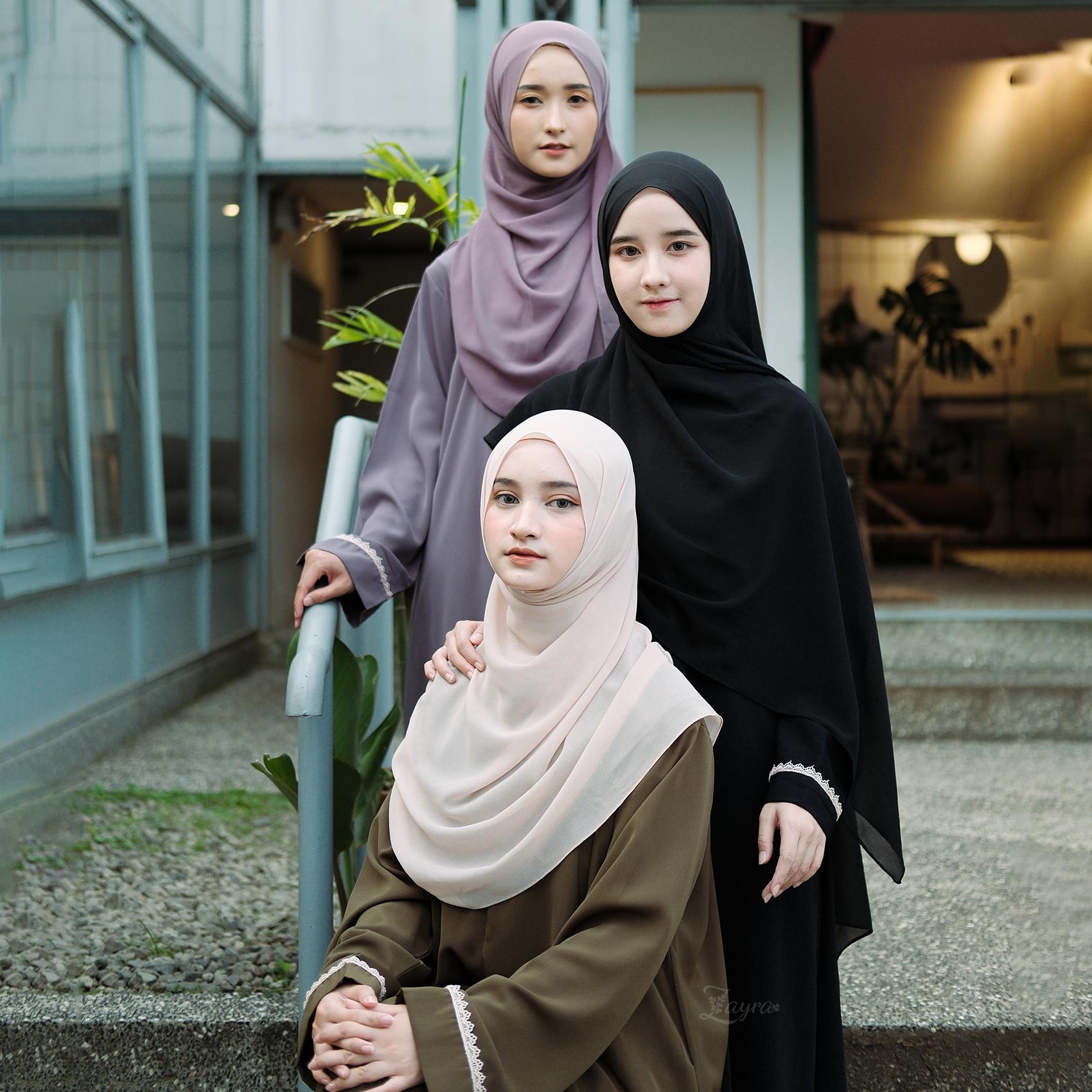 Queena Basic Abaya by Zayra Hijab Cantik Muslim