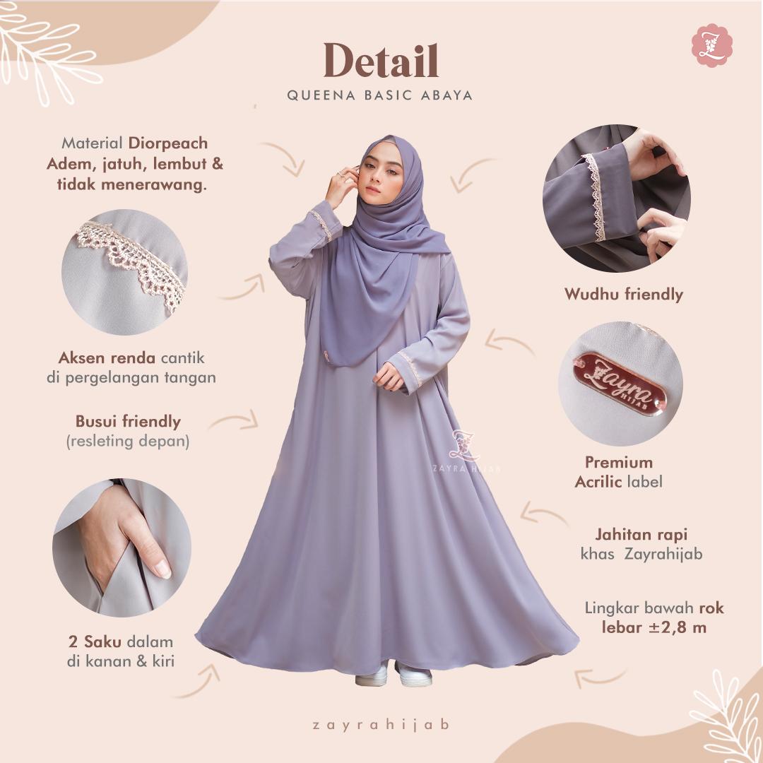Queena Basic Abaya by Zayra Hijab Cantik Muslim