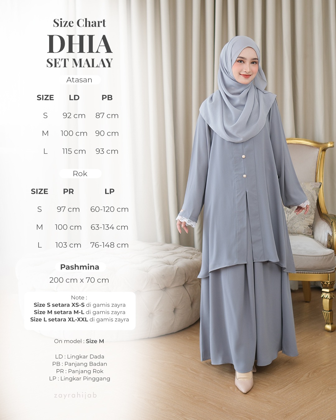 ZAYRA HIJAB | DHIA - Set Kurung Malaysia - Setelan Lebaran Wanita Malay Melayu Hijab Terbaru 2025
