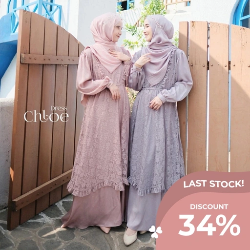 Image of Zayra Hijab | Chloe Dress | Gamis Wanita Syari Brokat Kondangan Lebaran Jumbo Mewah Elegan Terbaru 2025