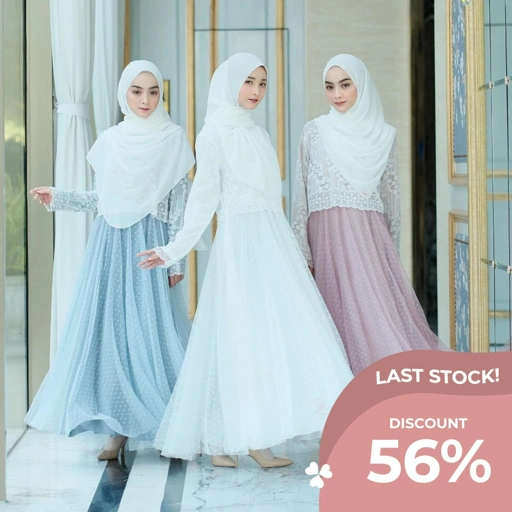 Image of ZAYRA HIJAB | GHANIA DRESS | Gamis Wanita Syari Brokat Tile Kondangan Lebaran Jumbo Mewah Elegan Premium Terbaru 2025