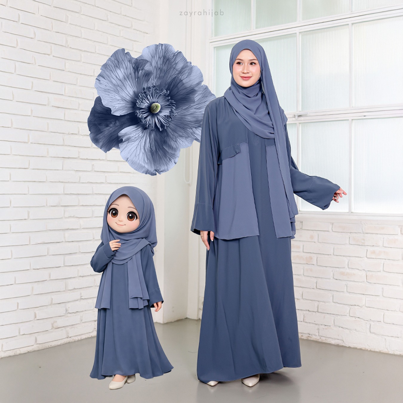 Zayra hijab | Kalisa - Gamis Wanita Dress Feminine Style Casual Smart Look Preppy UV Protection Premium