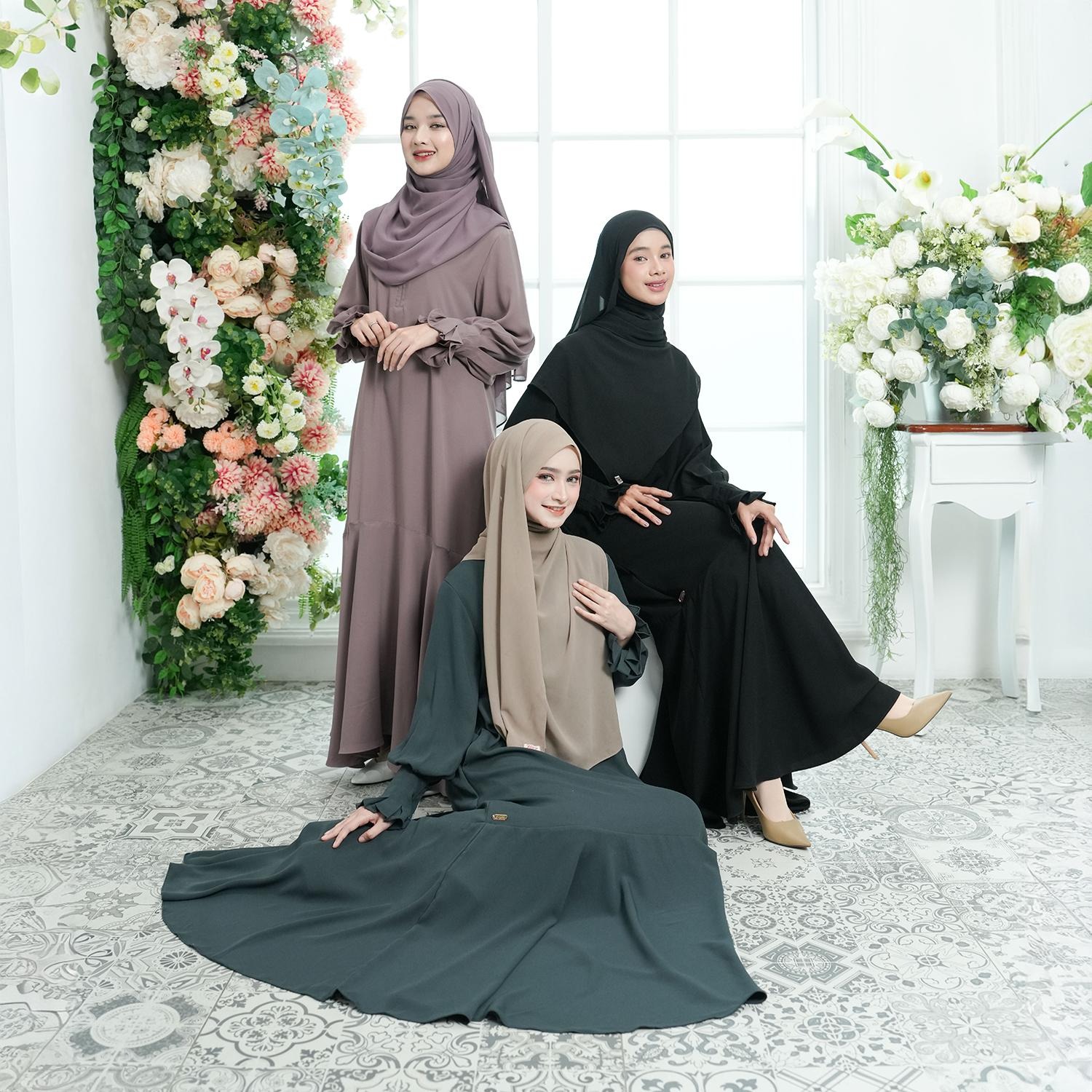 Zayra Hijab | Maryam Dress - Gamis Wanita Daily Syari Simpel Premium Jumbo Mewah Elegan Terbaru 2025
