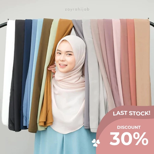 Image of ZAYRA HIJAB | ELMIRA | Pashmina Oval Syari 200x70 Premium Ceruti Babydoll
