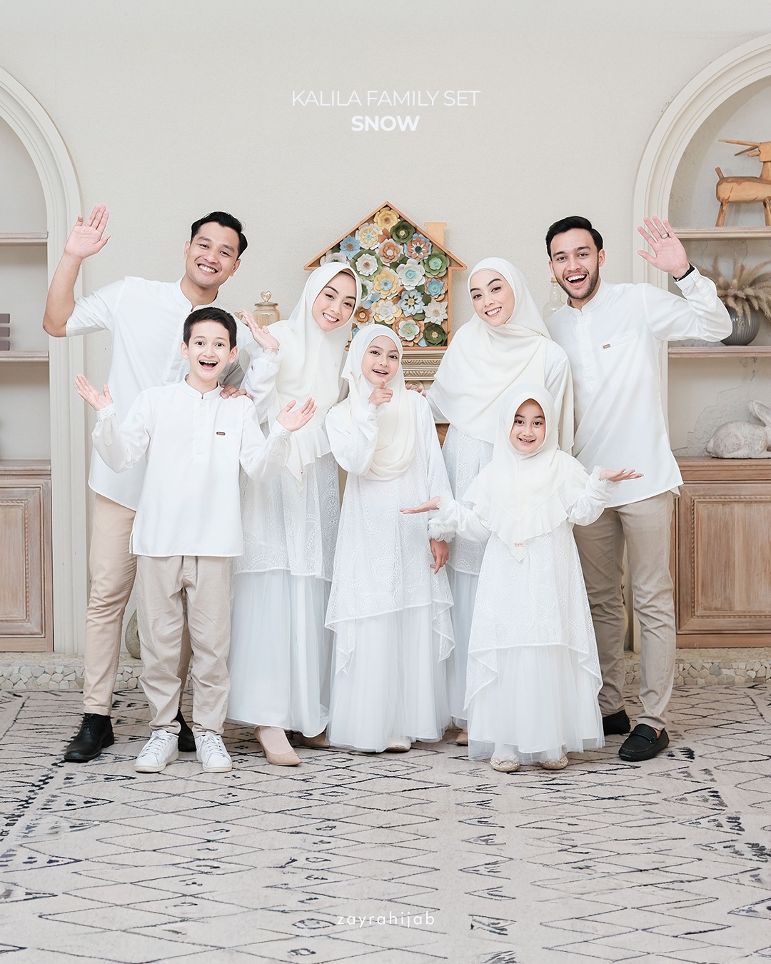 Zayra Hijab | Kalila Snow - Dress Gamis Wanita Brokat Kondangan Lebaran Jumbo Elegan Koko Anak Dewasa Panjang Pendek Family Set Sarimbit Premium Terbaru