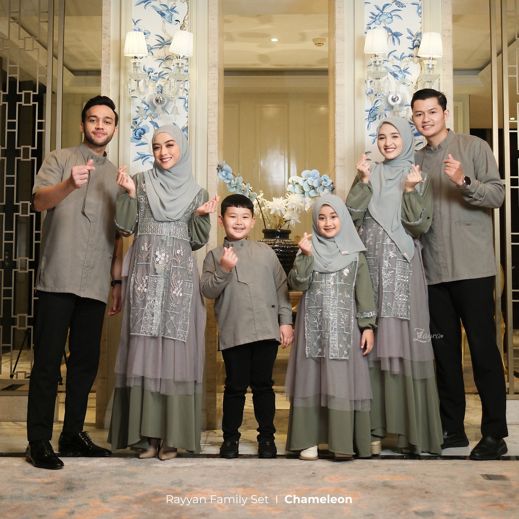 Zayra Hijab | Rayyan Chameleon - Gamis Dewasa Anak Wanita Brokat Lebaran Koko Pria Koko Anak Jumbo Elegan Premium Terbaru